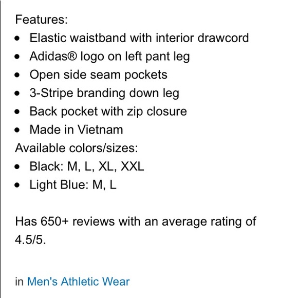 BNWT Adidas Game Day Pant, Mens Medium, Navy/White - Picture 2 of 7